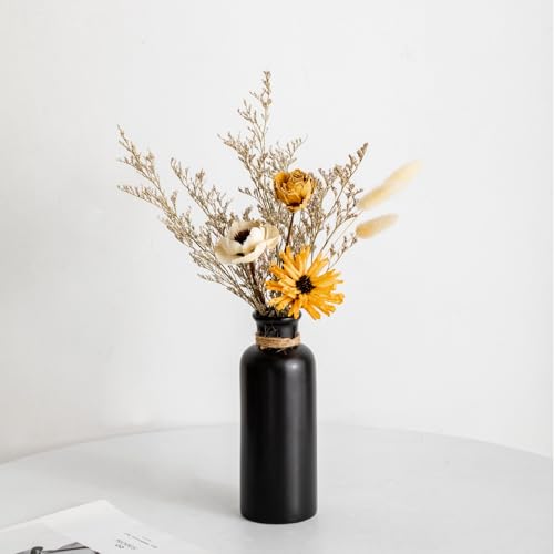 White Modern Art Unique Cross Ceramic Vases Set of 2, Perfect for Room Home Office Hotel Restaurant Farmhouse Decor Decoration, Safe Delivery (White)