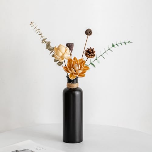 White Modern Art Unique Cross Ceramic Vases Set of 2, Perfect for Room Home Office Hotel Restaurant Farmhouse Decor Decoration, Safe Delivery (White)