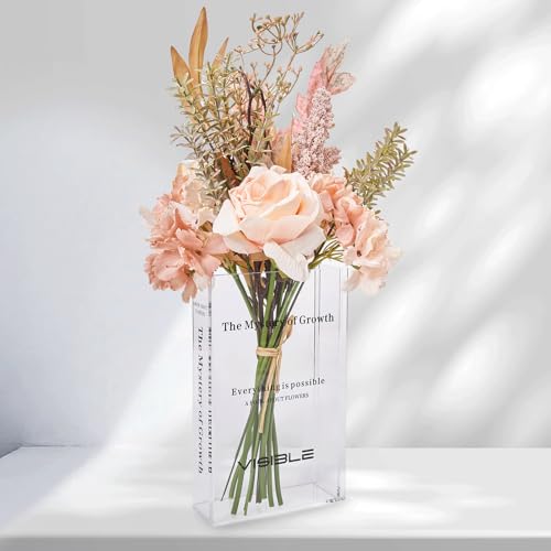 White Modern Art Unique Cross Ceramic Vases Set of 2, Perfect for Room Home Office Hotel Restaurant Farmhouse Decor Decoration, Safe Delivery (White)
