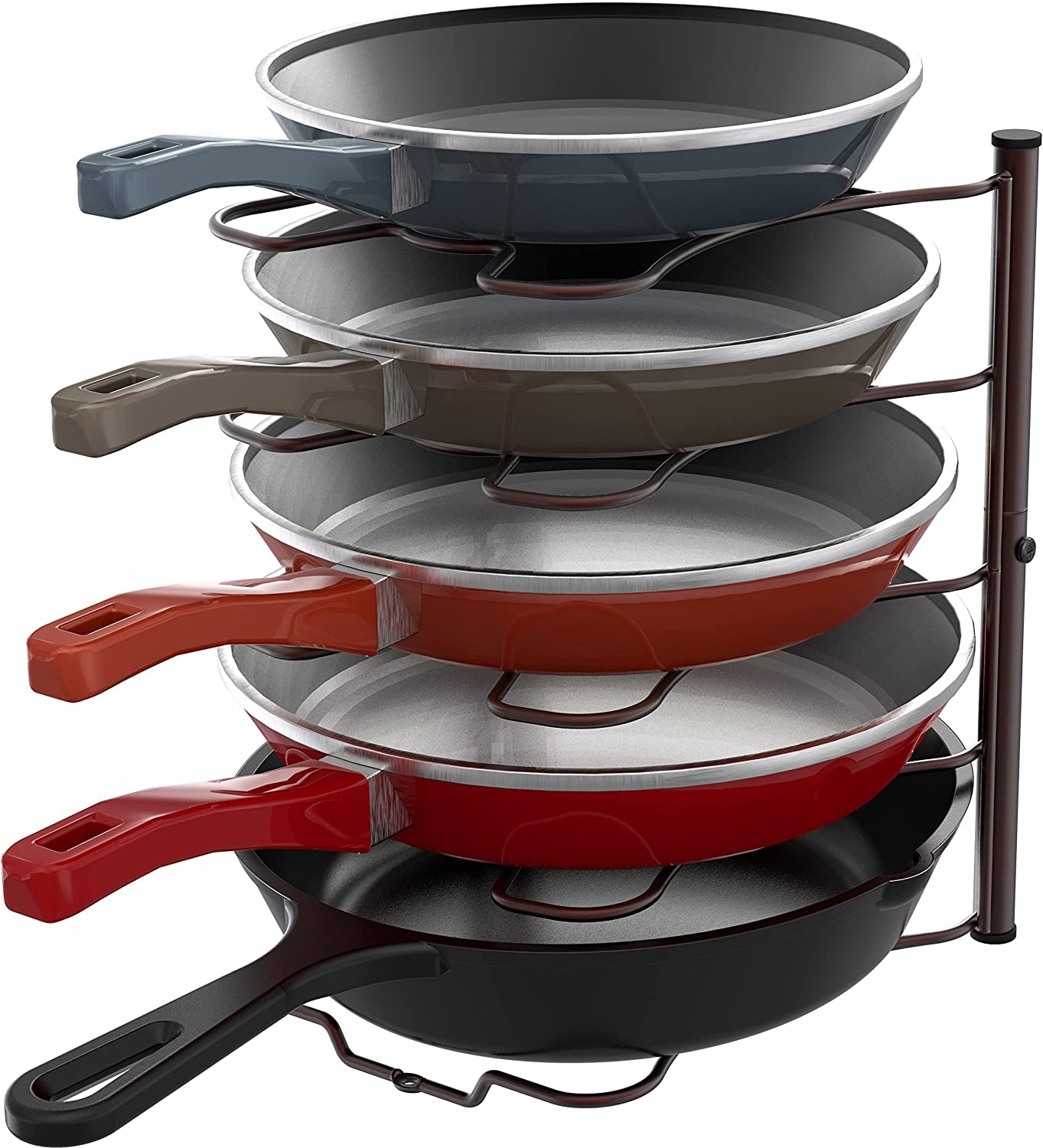 Cabinet Pantry Pot and Pan Organizer Holder Rack, Bronze