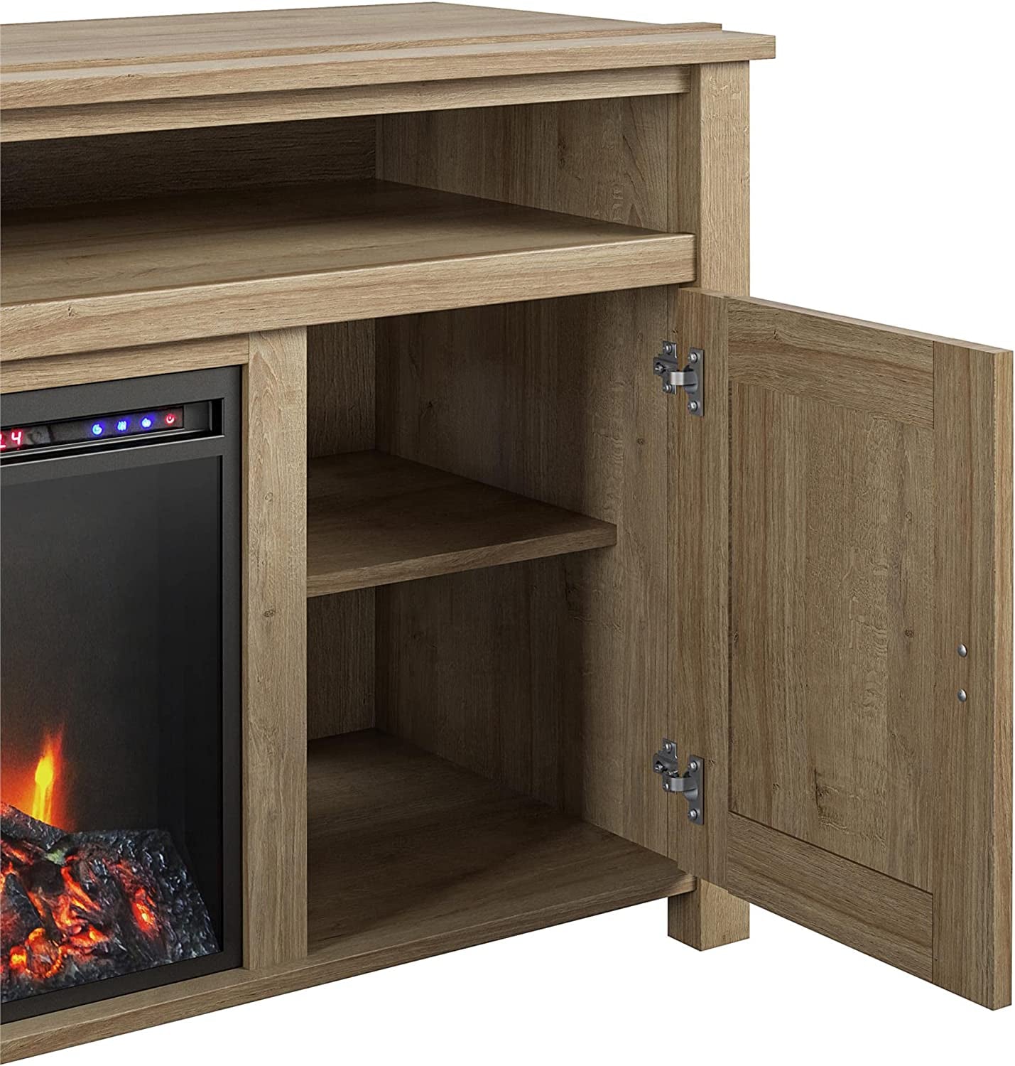 Ameriwood Home Farmington Electric Fireplace TV Console for Tvs up to 60", Natural