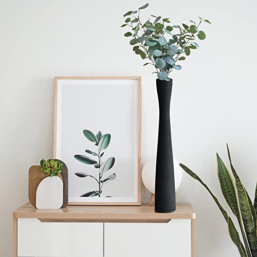 Montex 2 Pack Tall Ceramic Vase 16", Floor Vase for Pampas Grass Modern Flower Vase 40cm (Black)