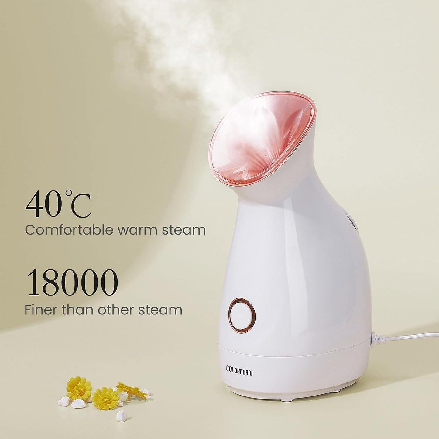Facial Steamer Nano Ionic Hot Mist Face Steamer Home Sauna SPA Face Humidifier Atomizer for Women Men Moisturizing Unclogs Pores Spa Quality