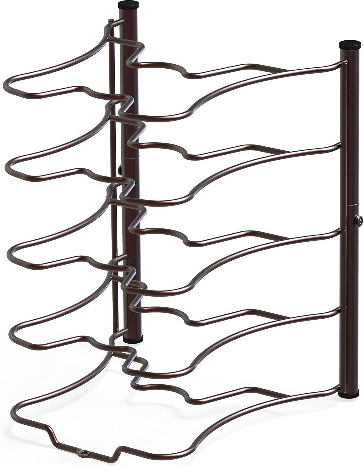 Cabinet Pantry Pot and Pan Organizer Holder Rack, Bronze