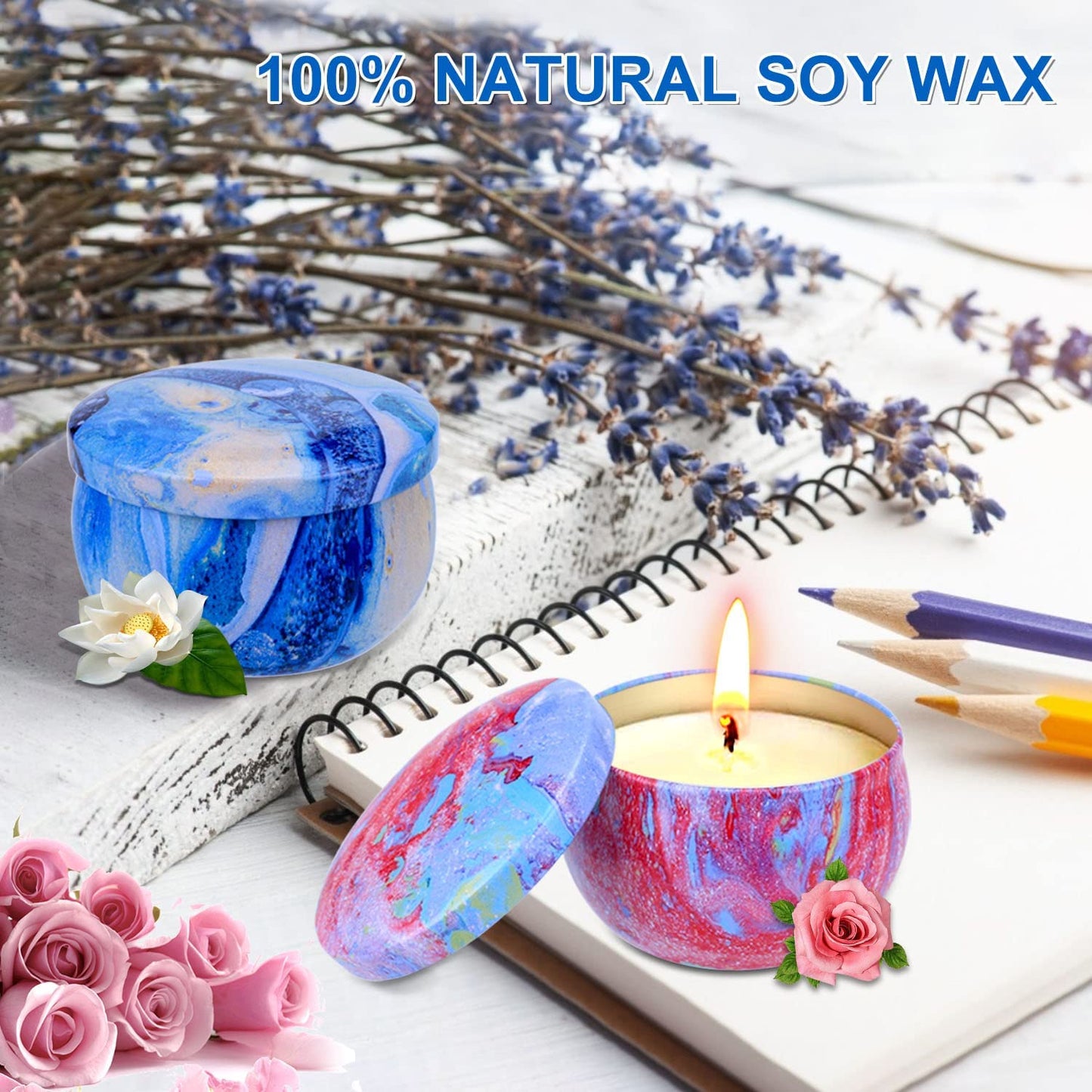 Candles Gift Set for Women, Mothers Day Gifts for Mom from Daughter, Aromatherapy Soy Candles Pack, Mini Candle Set, Bulk Gift Sets for Mom Birthday Teachers Day, 9 Pack
