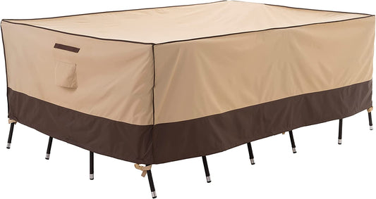 Waterproof Outdoor Patio Table Cover Rectangle Small 48.5X48.5X27.5 Inch Eco-Friendly Fabric UV Resistant 5 Piece Furniture Cover