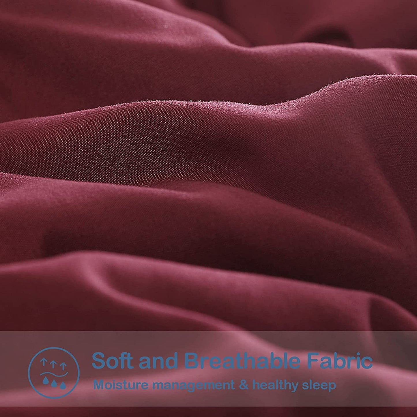 All Season Oversized King Soft Quilted down Alternative Comforter Reversible Duvet Insert with Corner Tabs,Winter Summer Warm Fluffy,Burgundy,98X116 Inches