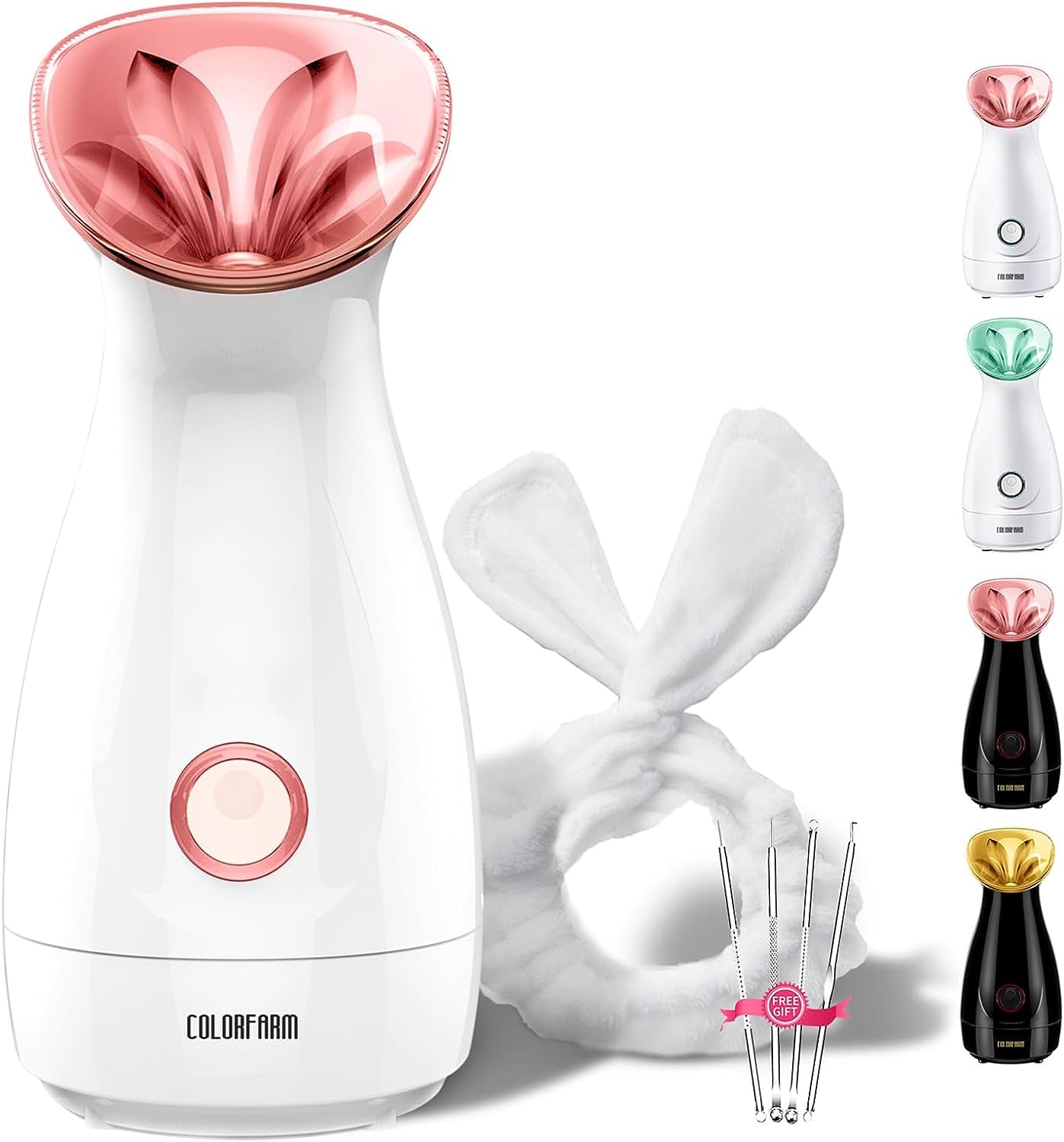 Facial Steamer Nano Ionic Hot Mist Face Steamer Home Sauna SPA Face Humidifier Atomizer for Women Men Moisturizing Unclogs Pores Spa Quality
