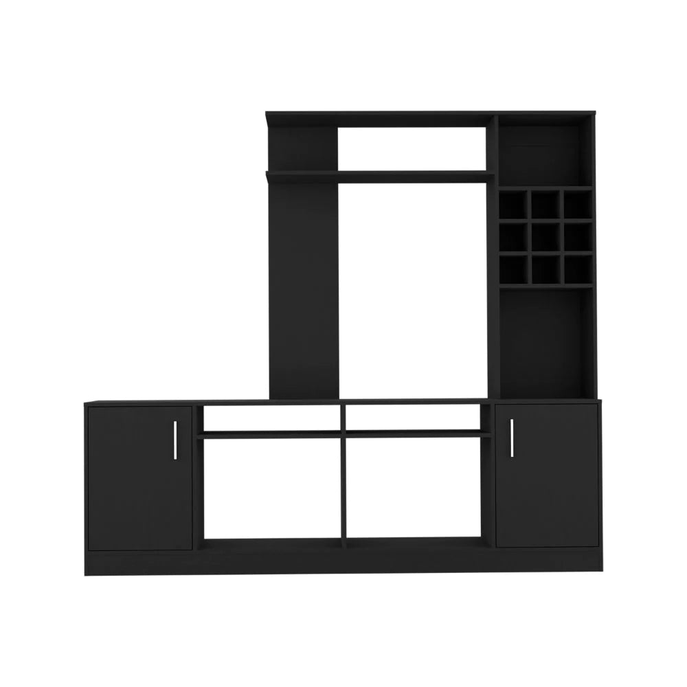 Entertainment Center Modoc for Tv´S up 78", Black Wengue Finish