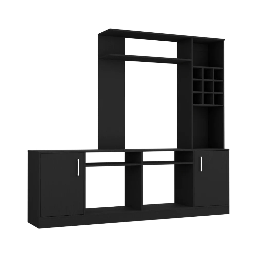 Entertainment Center Modoc for Tv´S up 78", Black Wengue Finish
