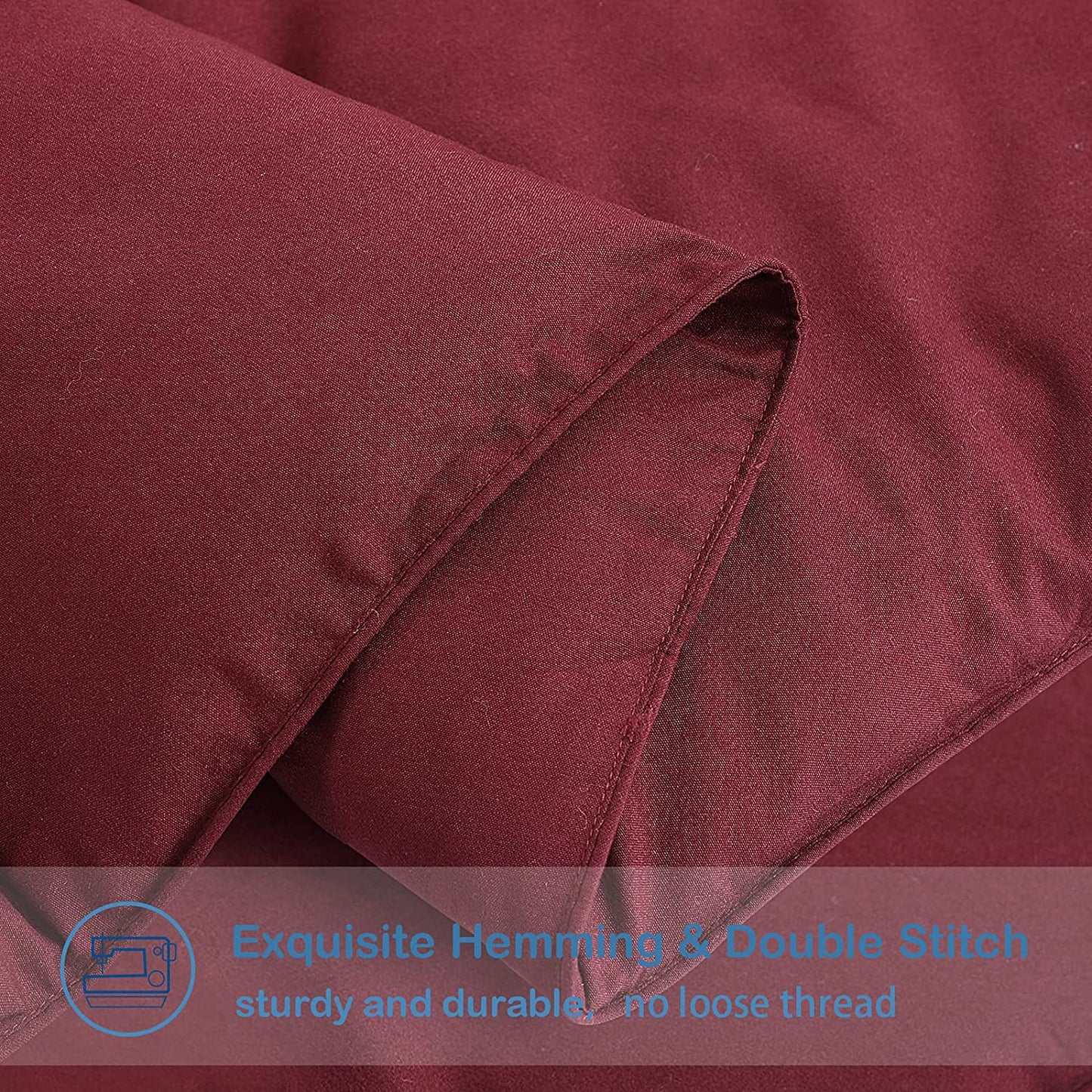 All Season Oversized King Soft Quilted down Alternative Comforter Reversible Duvet Insert with Corner Tabs,Winter Summer Warm Fluffy,Burgundy,98X116 Inches